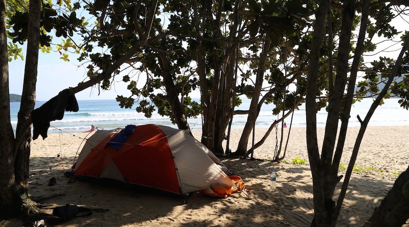 Camping na praia